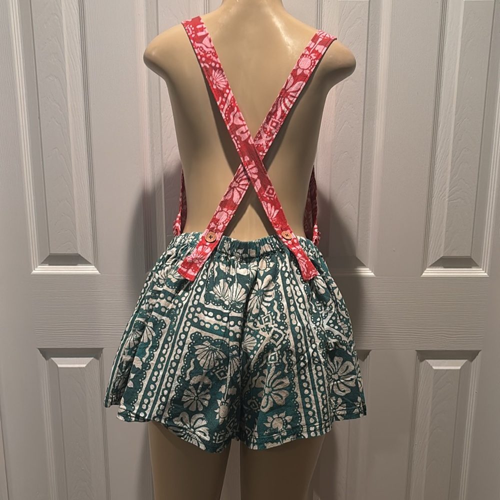 Free People Palm Bay Printed Shortalls Size M - Picture 7 of 8